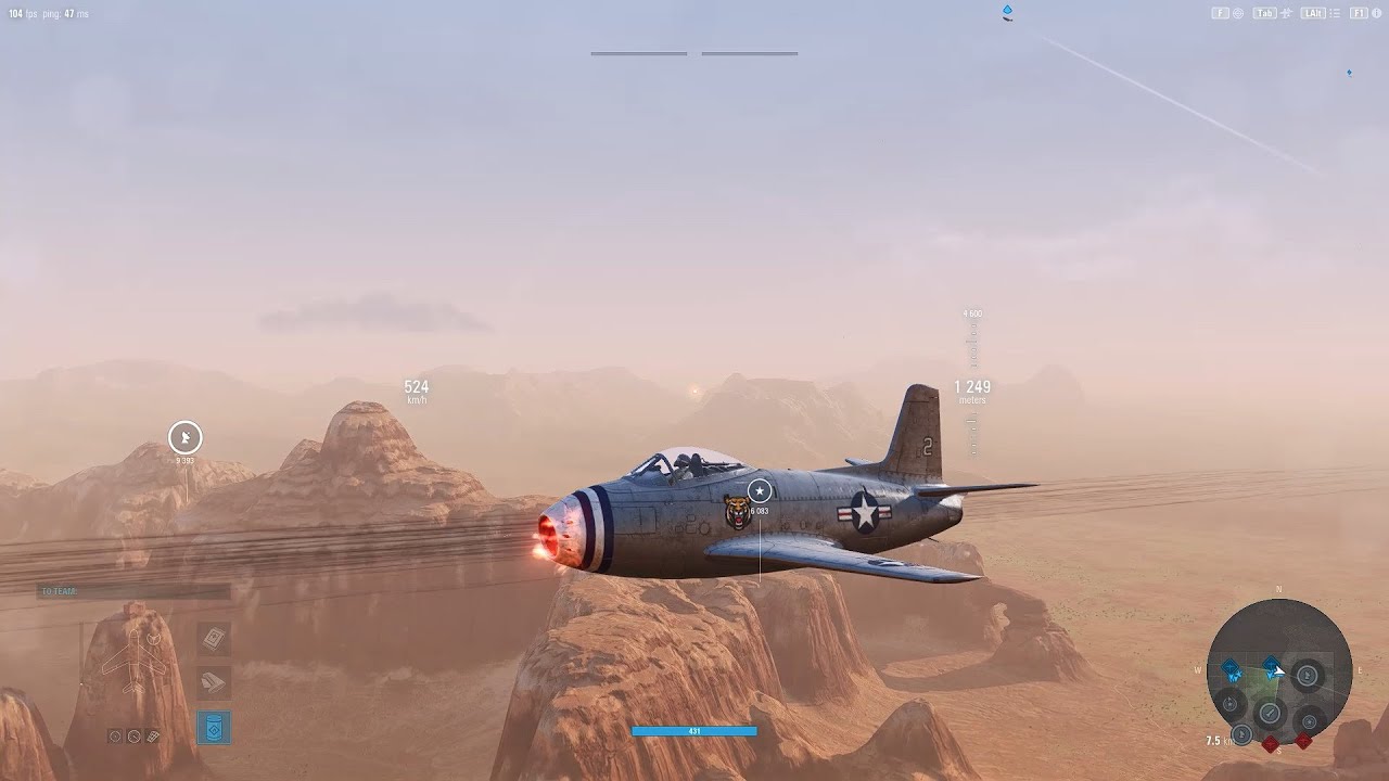 World of Warplanes FJ-1 Gameplay 20240612