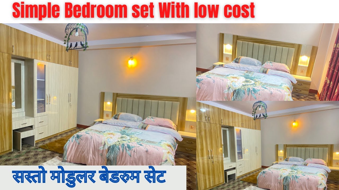 Simple modular bedroom set,Modular furniture price,Bed design,Wardrobe