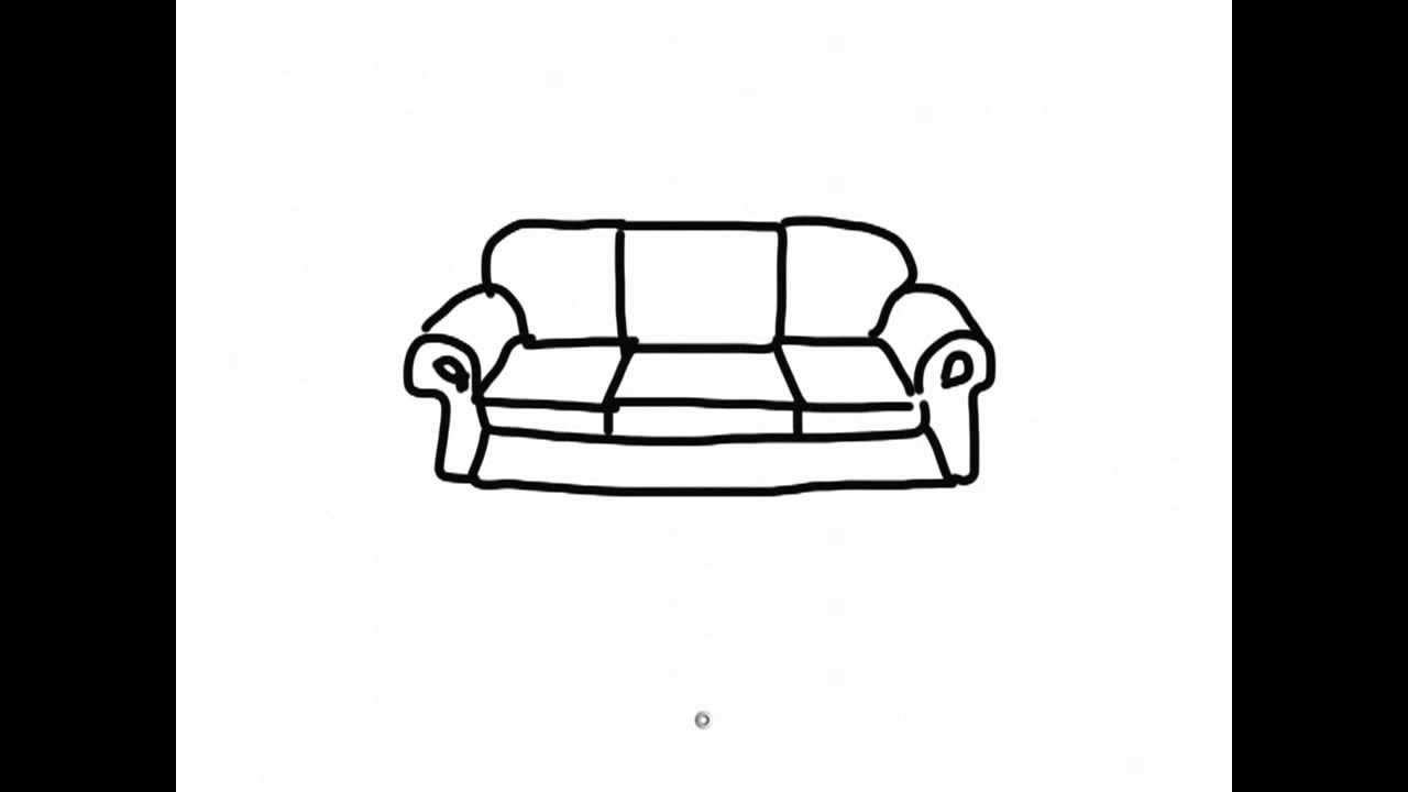 iPad Draw a simple cartoon sofa 2 YouTube