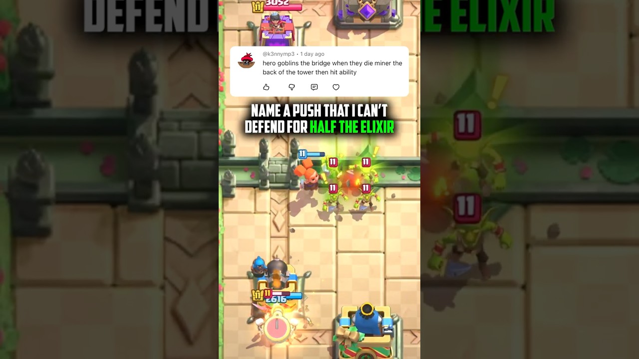 Hero Goblins + Miner vs 3 elixir 💚