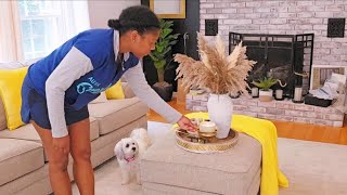 LIVINGROOM SUMMER DECOR IDEA/STYLING OTTOMAN