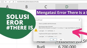 Mengatasi Excel Error There is a Problem With This Formula