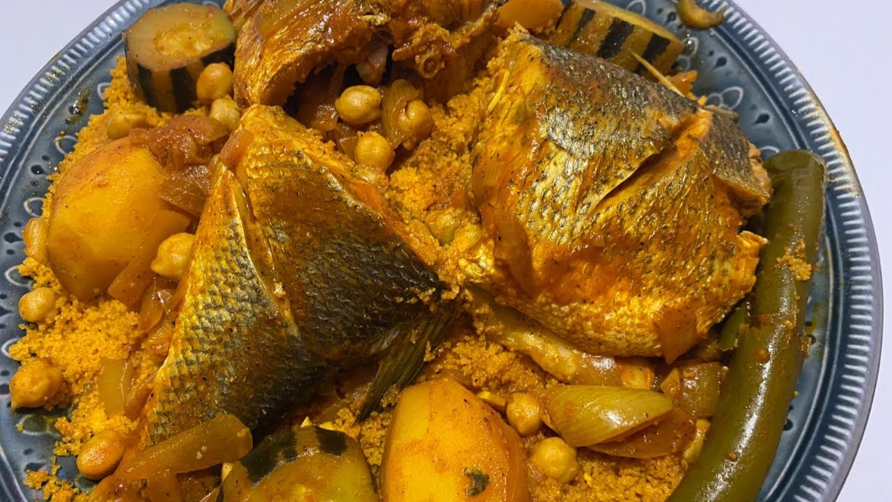 Couscous Au Poisson Tunisien (كسكسي بالحوت) YouTube