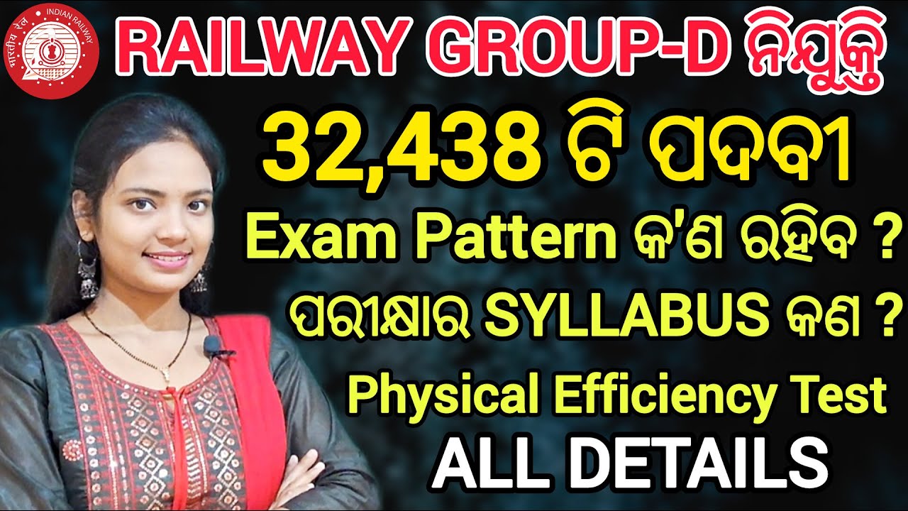 ରେଲଓ୍ବେ ଗ୍ରୁପ୍ - D ନିଯୁକ୍ତି 2025 ll Railway Group-D Exam Syllabus details video in Odia ll RRB