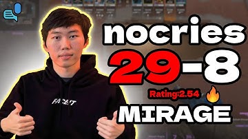 😯nocries (29-8) | Rating 2.54 | mirage +VOICE FACEIT NA Ranked | SoloQ | Oct 27, 2025