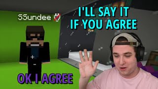 SSundee makes a deal with Zud in Camp Minecraft