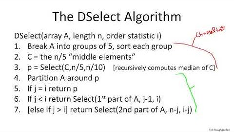 8   3   Deterministic Selection   Algorithm Advanced   Optional 17 min