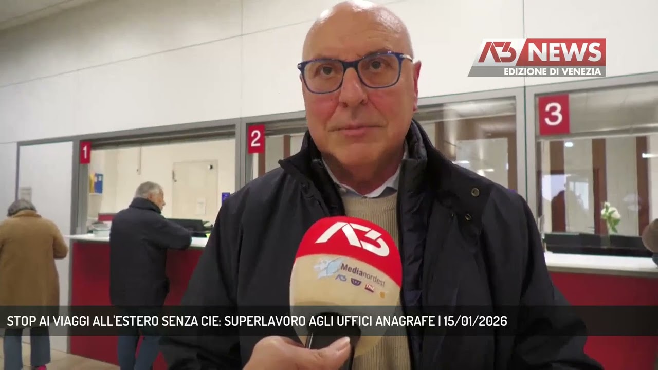 STOP AI VIAGGI ALL'ESTERO SENZA CIE: SUPERLAVORO AGLI UFFICI ANAGRAFE | 15/01/2026