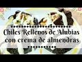 ¡¡DELICIOSOS CHILES RELLENOS DE ALUBIAS CON CREMA DE ALMENDRAS!! -Transición Vegana