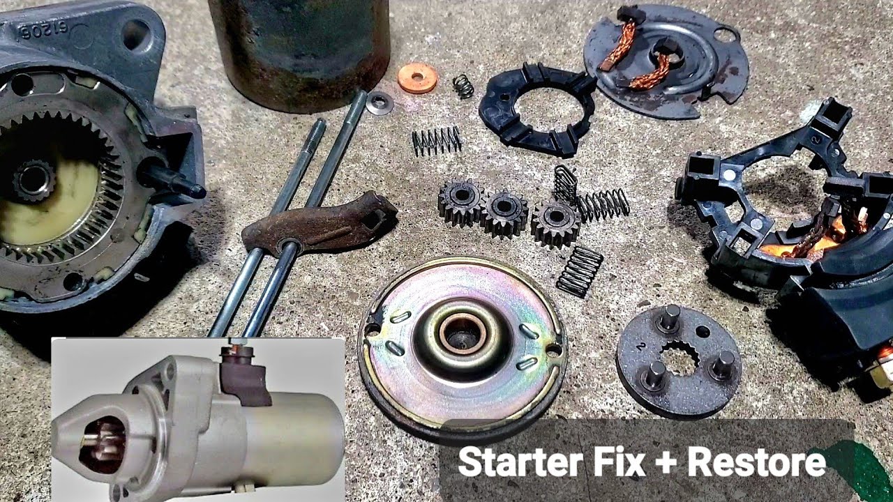 how-to-fix-car-starter-honda-crv-starter-repair-restoration-youtube