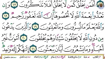 (04) تلاوة بصوت القارئ هزاع البلوشي سورة النحل، الآيات: 15-22