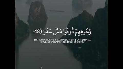 إِنَّ الْمُجْرِمِينَ فِي ضَلَالٍ وَسُعُرٍ ( آية47) سورة القمر القارئ احمد العجمي 🧡