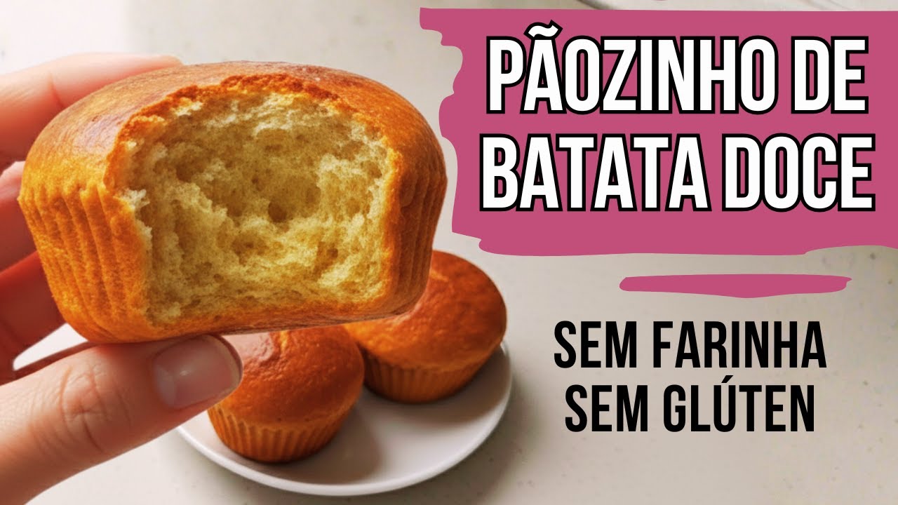 PÃOZINHO de batata doce, SEM GLÚTEN, SEM FARINHA Delicioso e rápido!