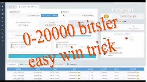 Bitsler 0- 20000 satoshi live 2018 (without no bot no softwer)