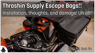 Thrashin Escape Bags Fat Bob 114 installation, impressions, and uh oh... a big problem