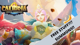 FREE STUFF?!?! SUMMONS!!!! Calibria Crystal Guardians!!!