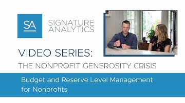 Budget and Reserve Level Management for Nonprofits