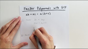 How to Factor Polynomials using the Greatest Common Factor (GCF)