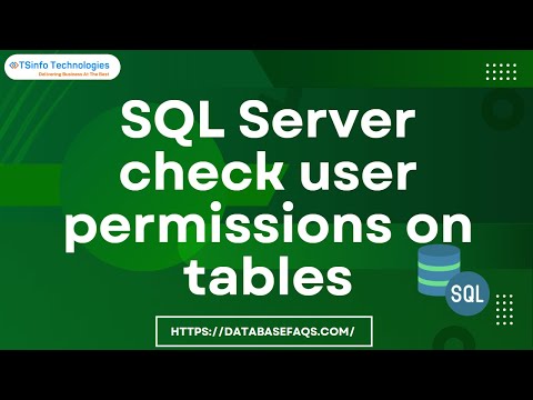 SQL Server check user permissions on tables