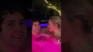 Corinna kopf & David Dobrik in the pool together