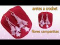 Pendientes a Crochet  Aretes en Forma de Flores Campanitas 🌼_diseño 4