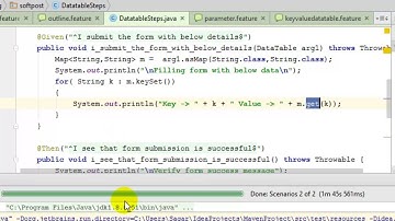 How to use the Datatable in Cucumber