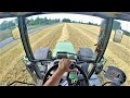 Cab View | Fendt 820 Vario + Krone Comprima V 150 XC | Baling Barley Straw