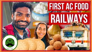 First AC Indian Railways Food Review | Veggie Paaji Delhi Rajdhani Khana