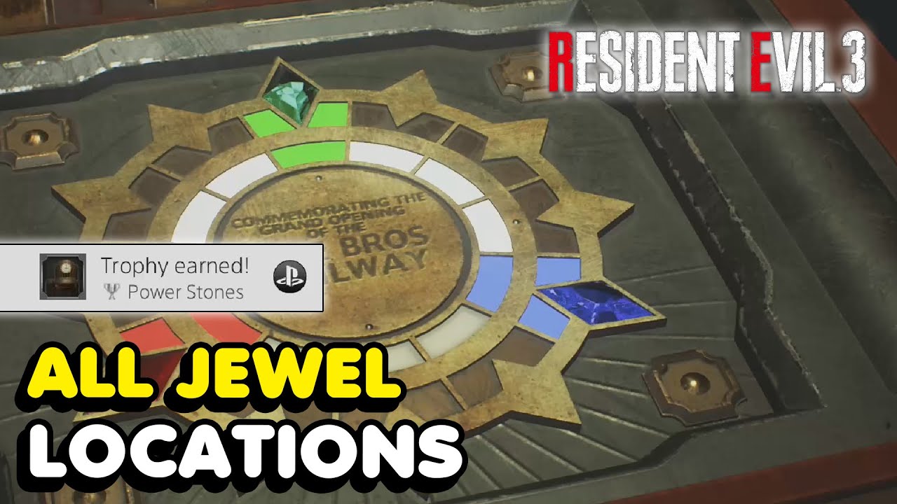 RE3 Remake Power Stones Trophy Guide (All Jewel Locations In
