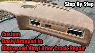 How To Wrap A Cracked Dash In Vinyl Or Leather Upholstery CUSTOM DASHBOARD REPAIR 74 CAPRICE DONK