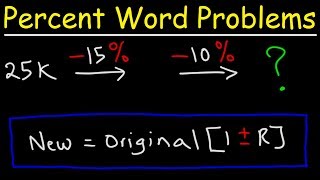 Percent Word Problems  Sales Tax, Discount, & Finding The Original Price
