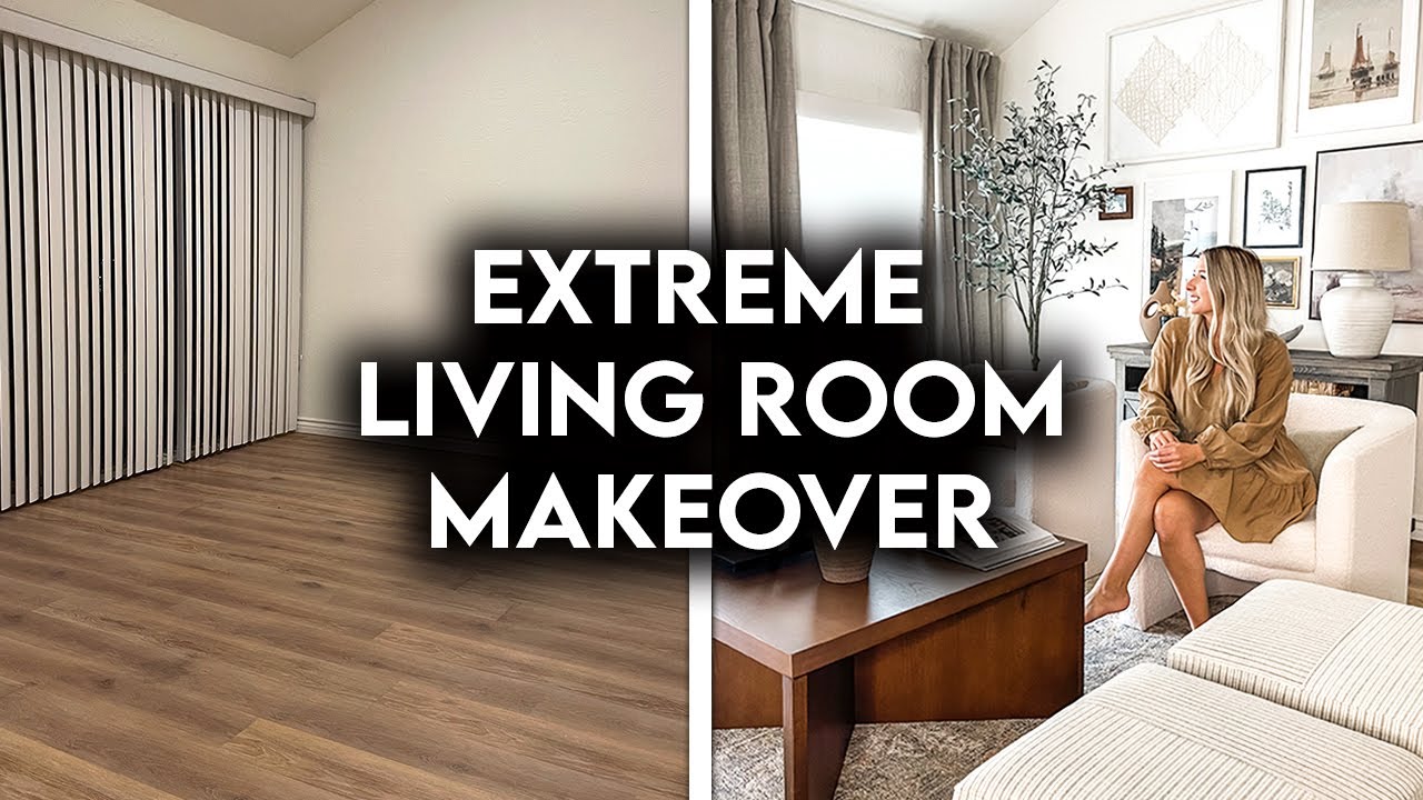 Extreme Living Room Makeover | Cozy Decor + Serena Shades