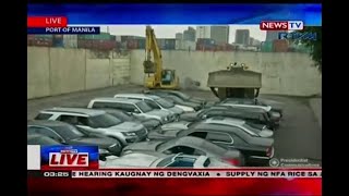 Filippine Auto Di Lusso Distrutte Con La Ruspa Linea Dura Di Duterte Contro Il Contrabbando
