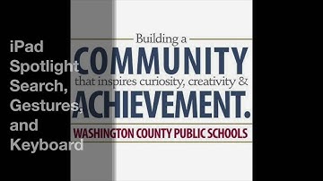 iPad Spotlight Search, Gestures, and Keyboard