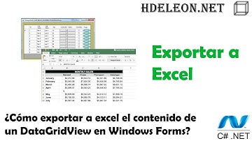 ¿Cómo exportar a excel el contenido de un DataGridView de Windows Forms?