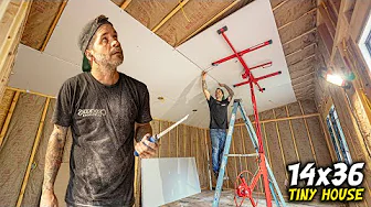 BIG Mistake not hiring out the DRYWALL for our DIY Tiny House?!