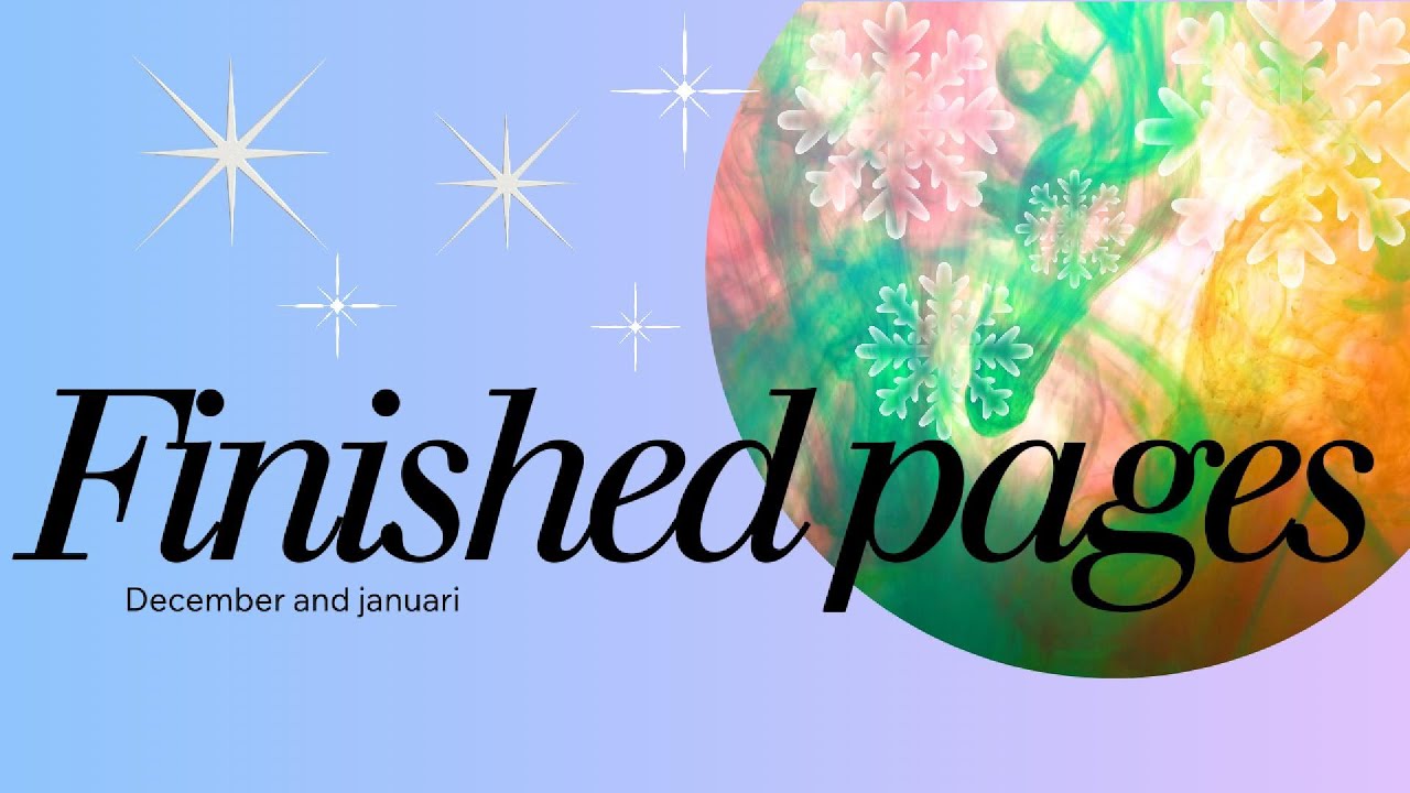 Finished colouring pages for december and januari