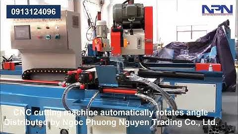 Máy cắt ống hộp xoay góc YJ 425 CNC - cấp phôi tự động| NPN || LH: 0913124096