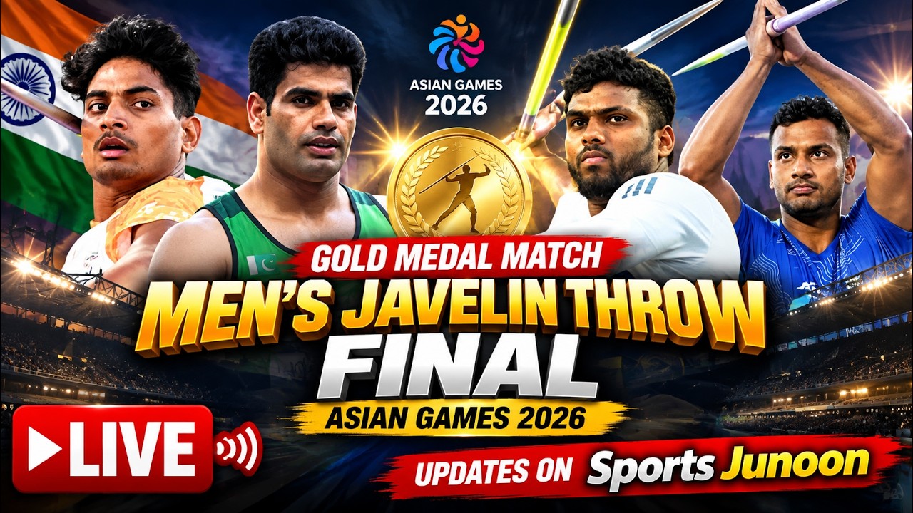 Asian Games 2026 Men’s Javelin Final | Arshad Nadeem in Action | Live Updates | Sports Junoon