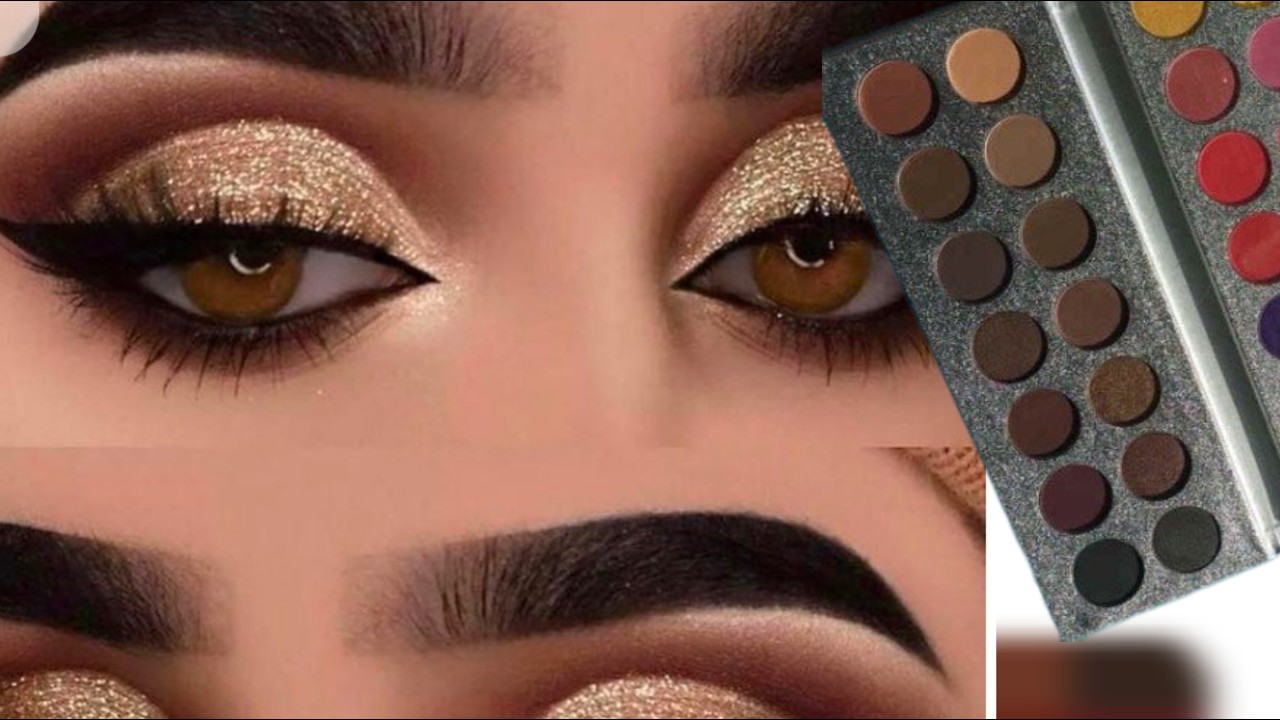 Golden Glitter Eye Makeup Tutorial | Step by Step Party Glam Look 2026Easy Golden Glitter Eye Makeup