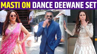 Madhuri Dixit, Sunil Shetty, Urmila Matondkar Masti At Dance Deewane Set