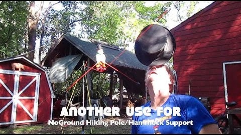 Another Use for NoGround Hiking Pole: Hammock Stand