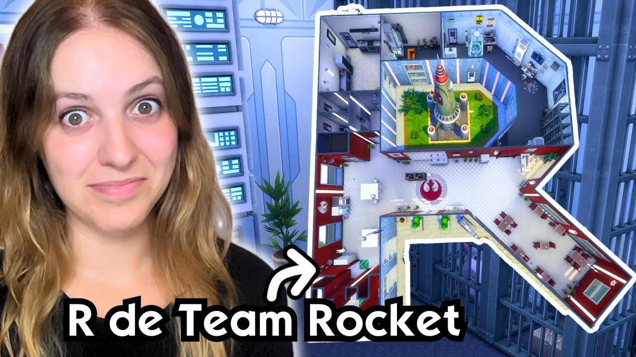 LETRA R de RESTAURANTE del TEAM ROCKET 🔴🐱 | CASAS como LETRAS en Los Sims 4 🔠🏡  || Marta 