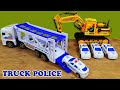 Mainan Anak Mobil-mobilan "Unboxing Mobil Truk Polisi dan 4 Mobil Polisi Mini"