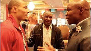 CHRIS EUBANK SR TELLS SON OFF IN FRONT OF FLOYD MAYWEATHER SR & THEN GETS TAUGHT A LESSON OR TWO!!!