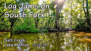 Log Jams on South Fork, 5-28-24