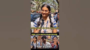 CBSE 12th Maths Exam Students React🤯