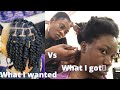 WHAT I WANTED vs WHAT I GOT 👀 I asked for SEXY AFRICAN THREADING!!Best Natural hair salon in Enugu?