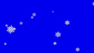 Blue Screen snow is falling - снег идет хромакей синий экран