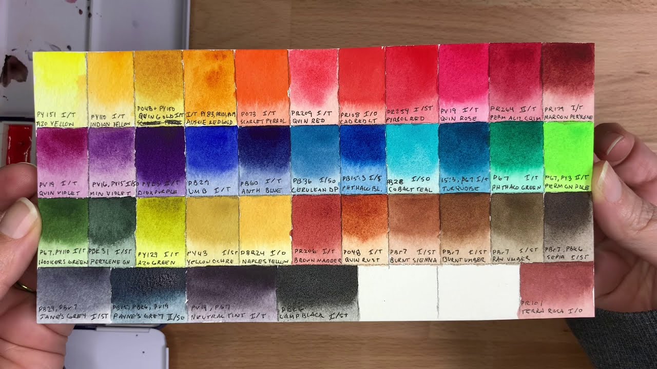 M Graham Gouache Color Chart